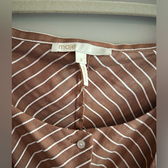 MAJE RULYLLA OFF THE SHOULDER DRESS - Picture 2 of 8